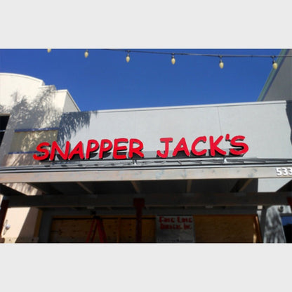 Snapper Jacks 3D Frontlit Channel Letters Led Light Sign - Shineneon