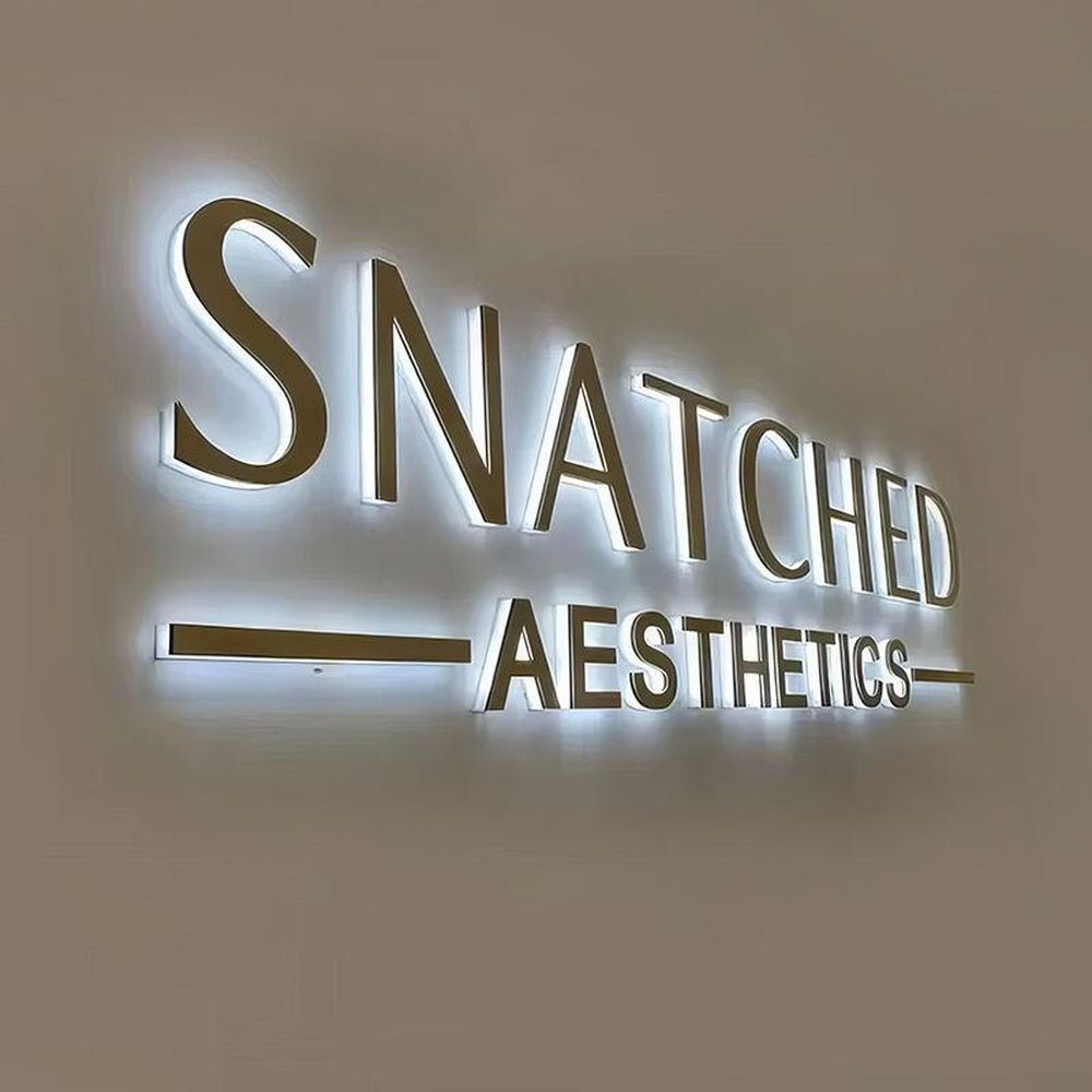 Snatched Aesthetics 3D Backlit Letters Business Metal Led Sign - Shineneon