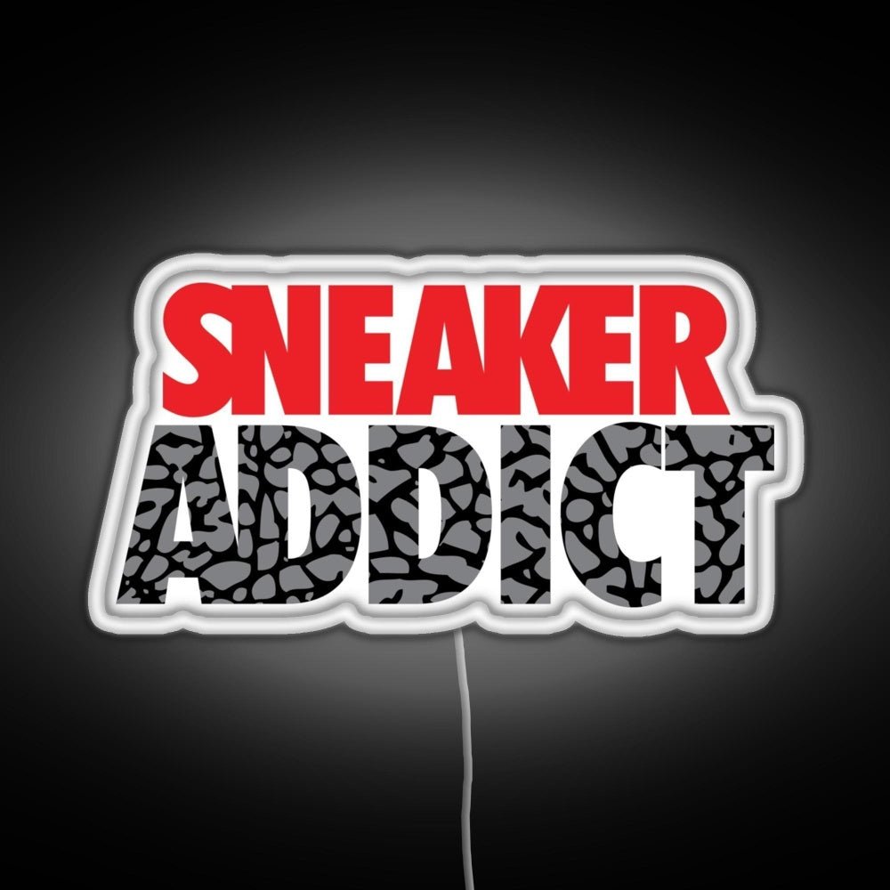 Sneaker Addict Cement Rgb Led Neon Sign Pop Wall Art - Shineneon