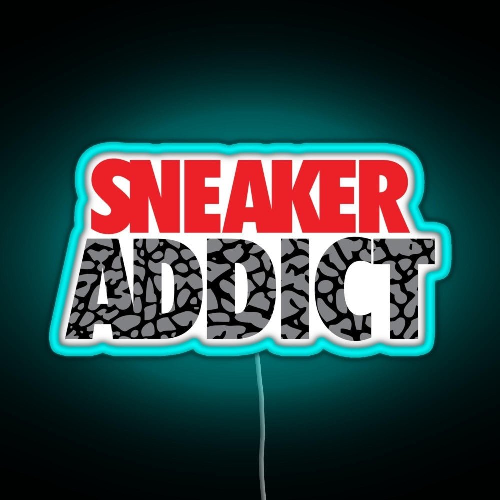 Sneaker Addict Cement Rgb Led Neon Sign Pop Wall Art - Shineneon