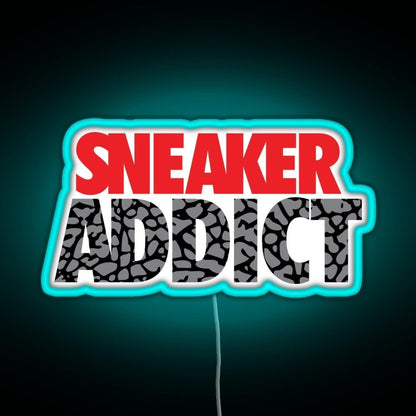 Sneaker Addict Cement Rgb Led Neon Sign Pop Wall Art - Shineneon