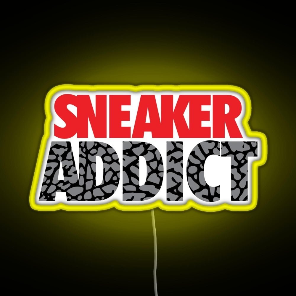 Sneaker Addict Cement Rgb Led Neon Sign Pop Wall Art - Shineneon