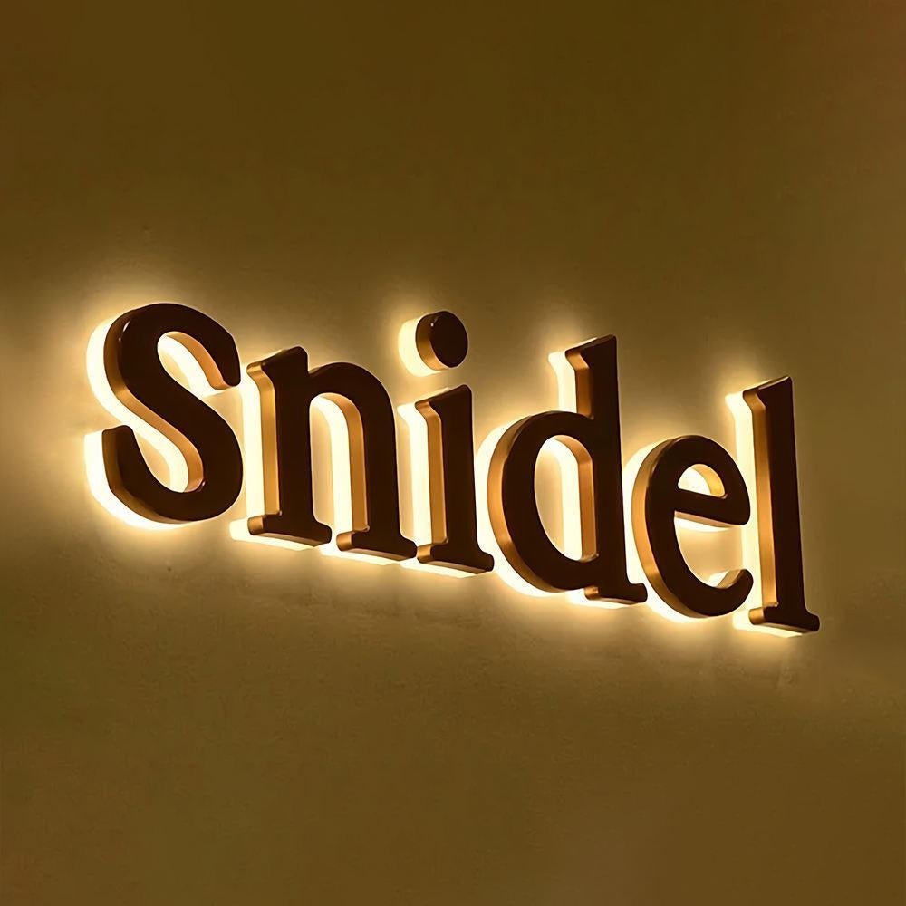 Snidel 3D Backlit Letters Business Metal Led Sign - Shineneon