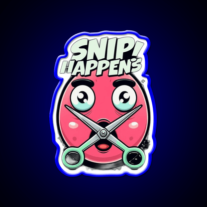 Snip Happens Funny Barber Shop Haircut Led Neon Sign - Shineneon