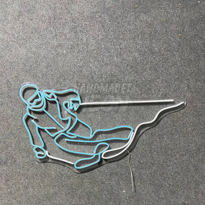 Snow Skiing Led Sign Snow Skiing Wall Decor | Shineneon