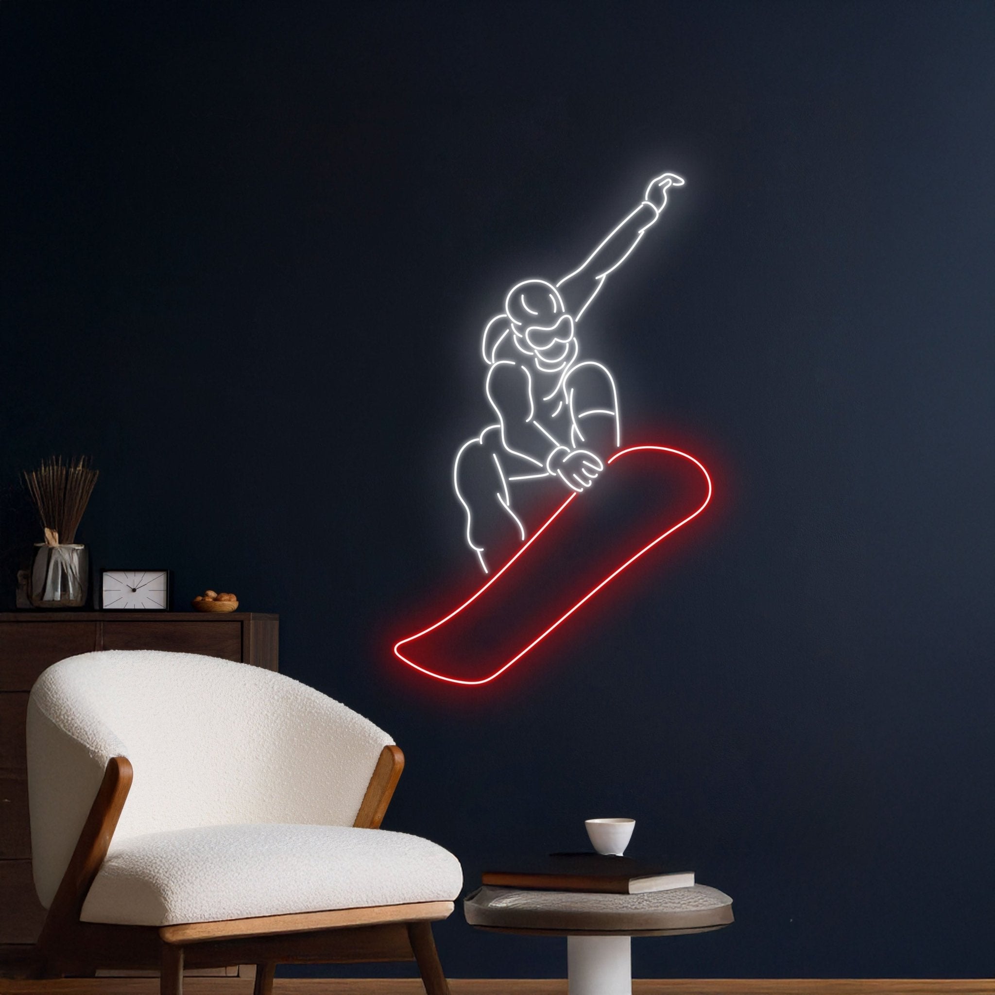 Snowboard Led Sign Sport Room Wall Art Decor - Shineneon