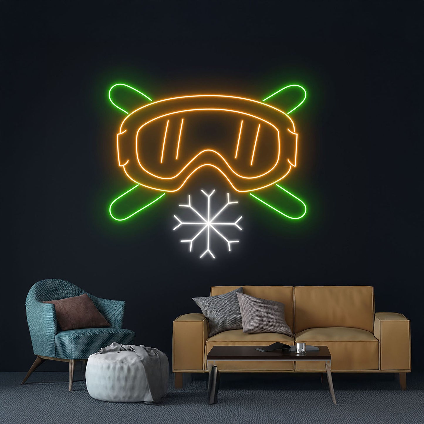 Snowboard Neon Sign