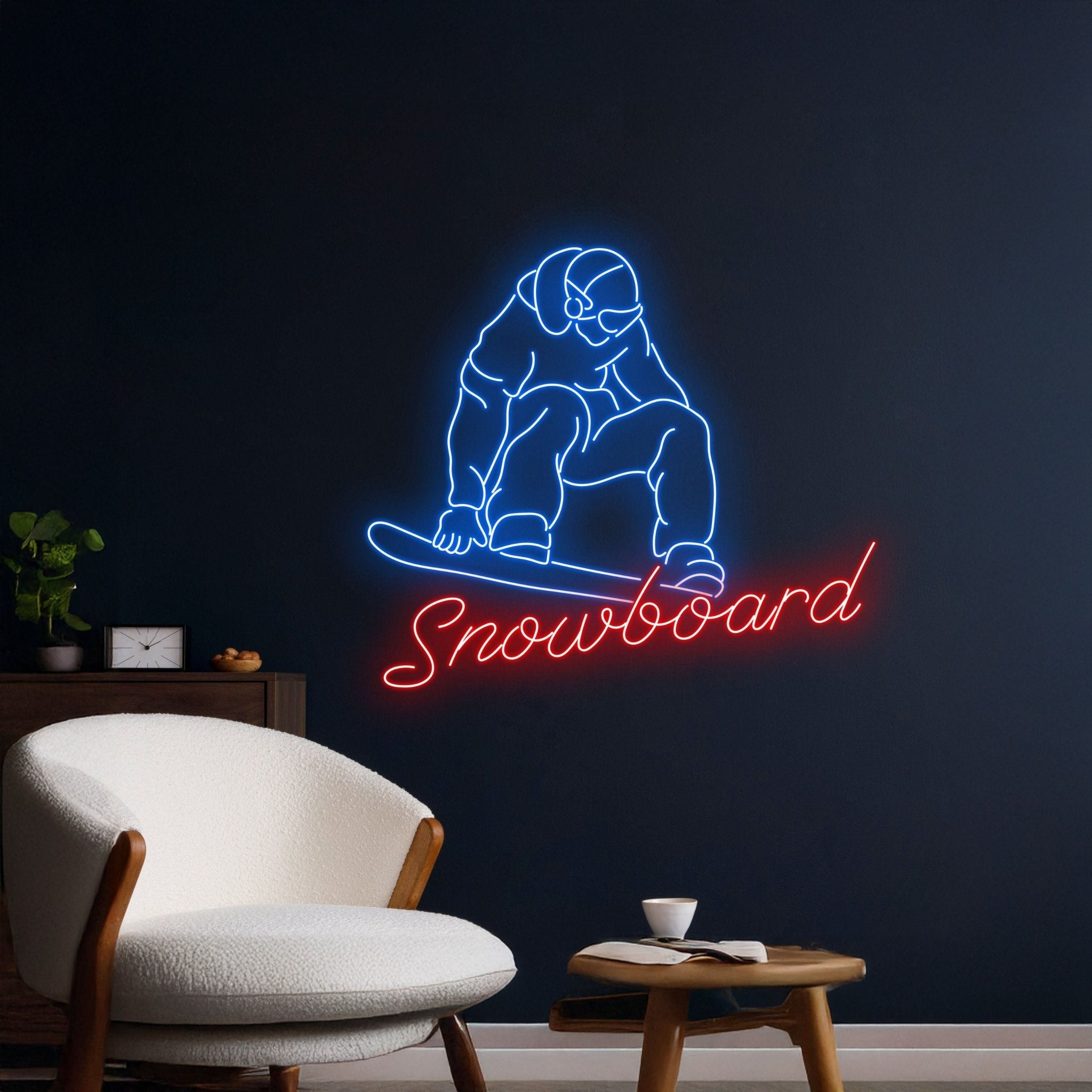Snowboard Neon Sign Sport Room Wall Art Decor - Shineneon