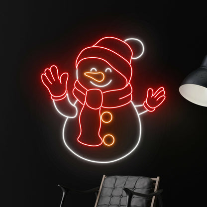 Snowman Christmas Led Neon Sign Merry Christmas Led Sign | Shineneon