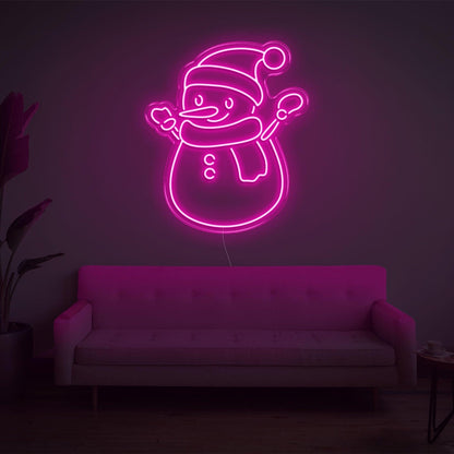 Snowman Green Led Neon Sign For Christmas Home Decor | Shineneon