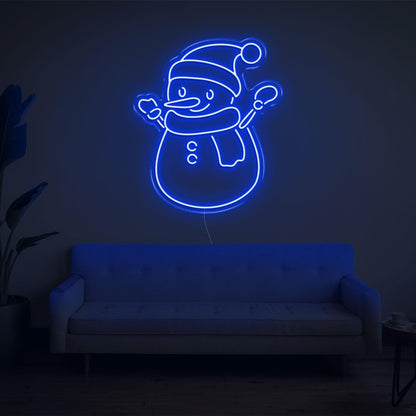 Snowman Green Led Neon Sign For Christmas Home Decor | Shineneon