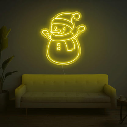 Snowman Green Led Neon Sign For Christmas Home Decor | Shineneon