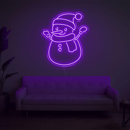 Snowman Green Led Neon Sign For Christmas Home Decor | Shineneon