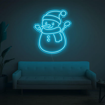 Snowman Green Led Neon Sign For Christmas Home Decor | Shineneon