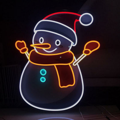 Snowman Neon Sign For Festive And Fun Spaces | Shineneon