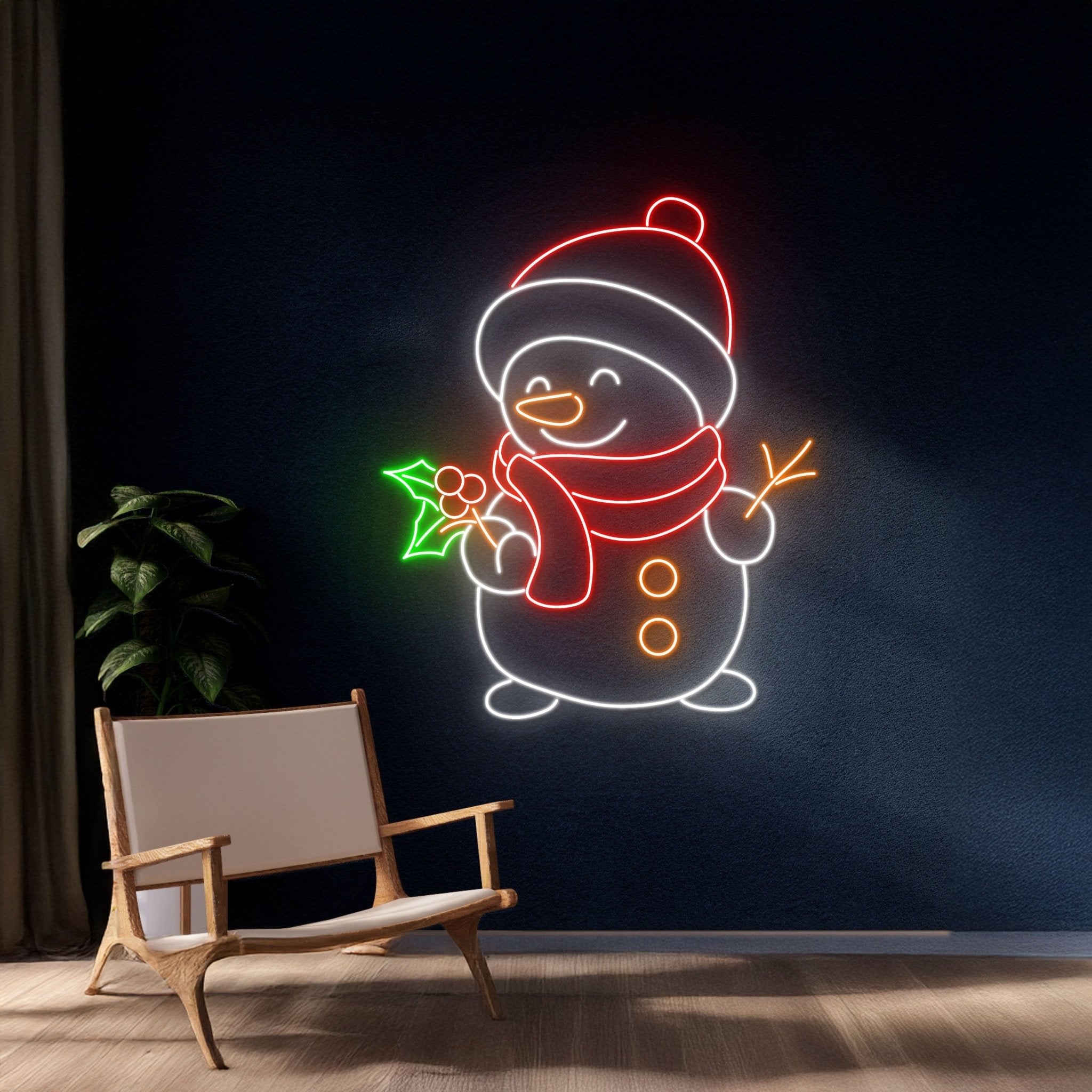 Snowman Neon Sign Merry Christmas Neon Light - Shineneon