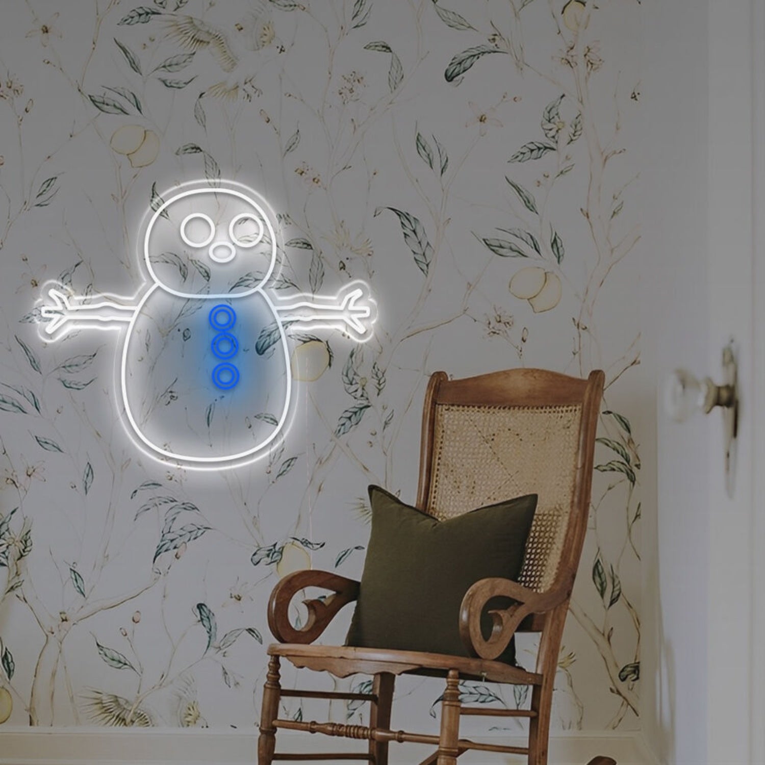 Snowman Outline Led Neon Sign | Shineneon