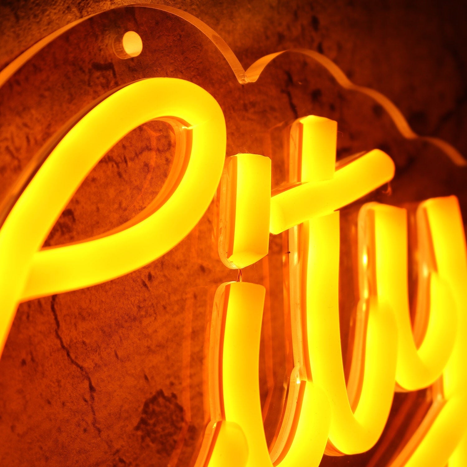 Snuggle City Orange Led Neon Sign - Shineneon