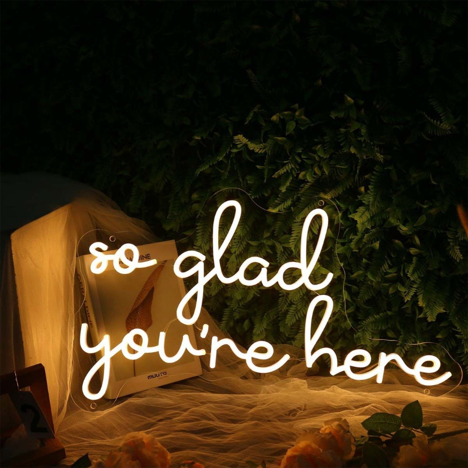So Glad You Are Here Yellow Led Neon Sign - Shineneon