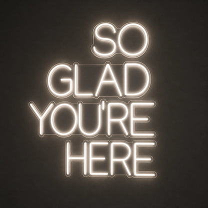 So Glad You Re Here LED Neon Sign Garage Man Cave Neon Sign main product image