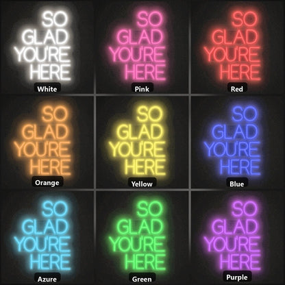 So Glad You Re Here LED Neon Sign Garage Man Cave Neon Sign - Shineneon