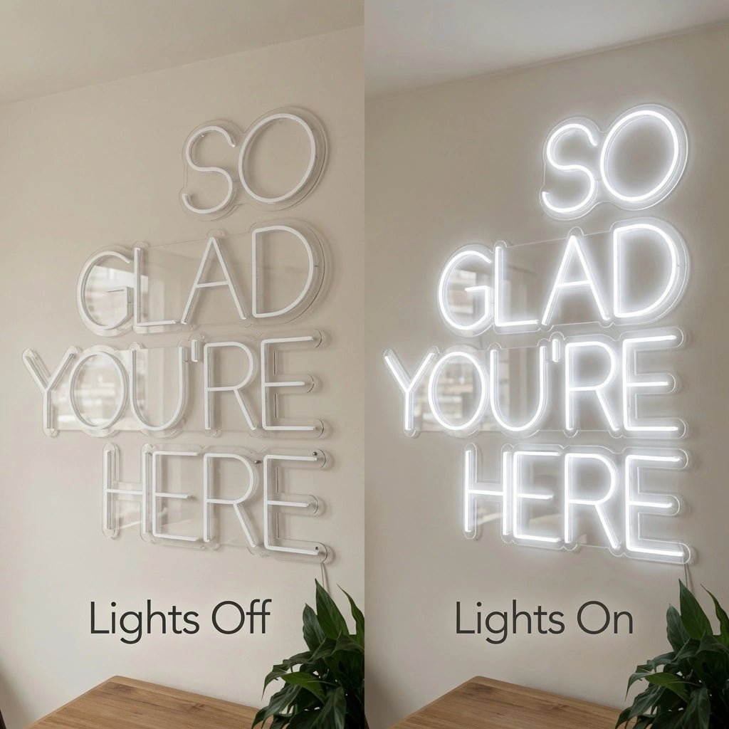 So Glad You're Here LED Neon Sign - Shineneon