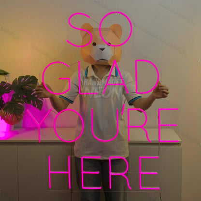 So Glad Youre Here Led Neon Sign Vintage Led Neon Sign | Shineneon