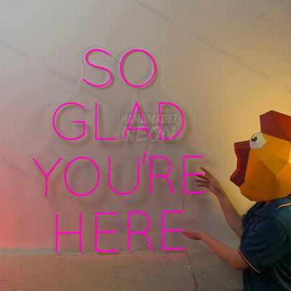 So Glad Youre Here Led Neon Sign Vintage Led Neon Sign | Shineneon