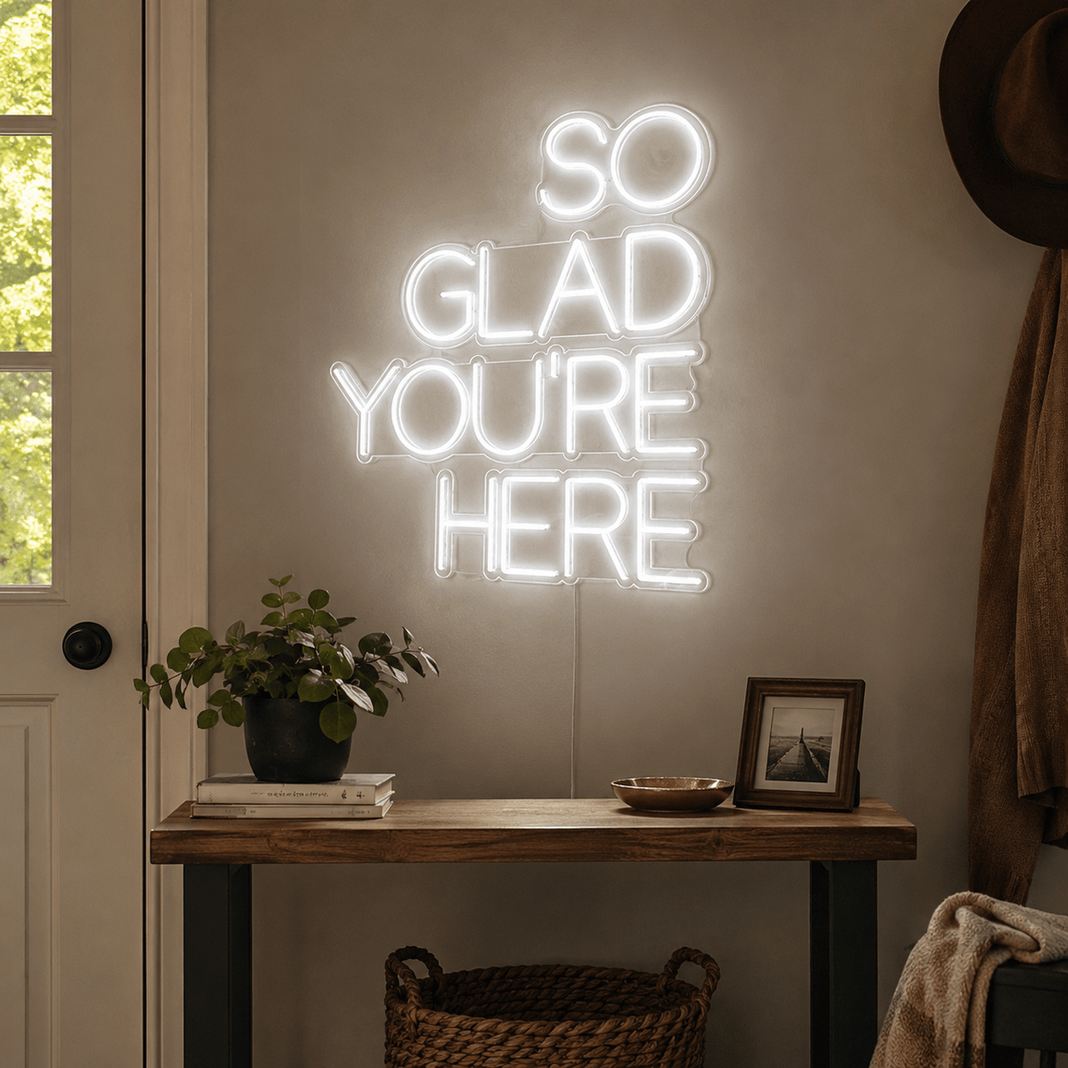 So Glad You're Here LED Neon Sign Wall Decor - Shineneon