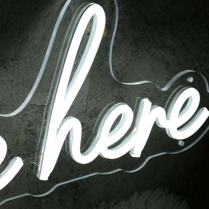 So Happy You Are Here White Led Neon Sign - Shineneon