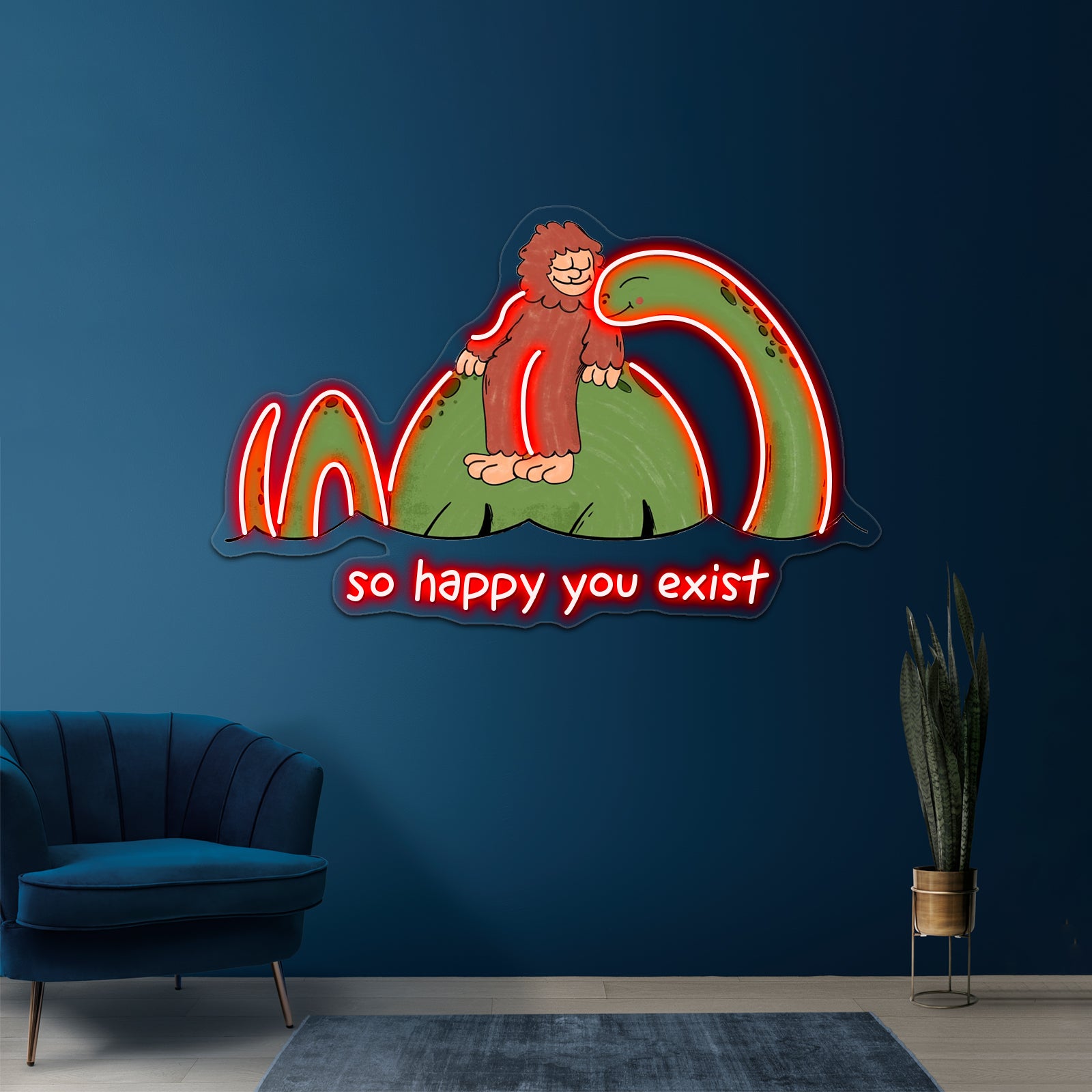 So Happy You Exist Cryptid Artwork Aesthetic Neon Signs | Shineneon