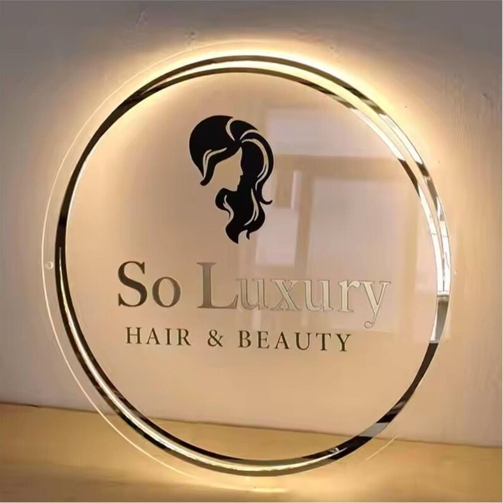 So Luxury Beauty Acrylic Business Logo Sign - Shineneon