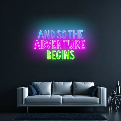 So The Adventure Begins Positivity Lettering Neon Signs For Neon Signs For Bedroom - Shineneon