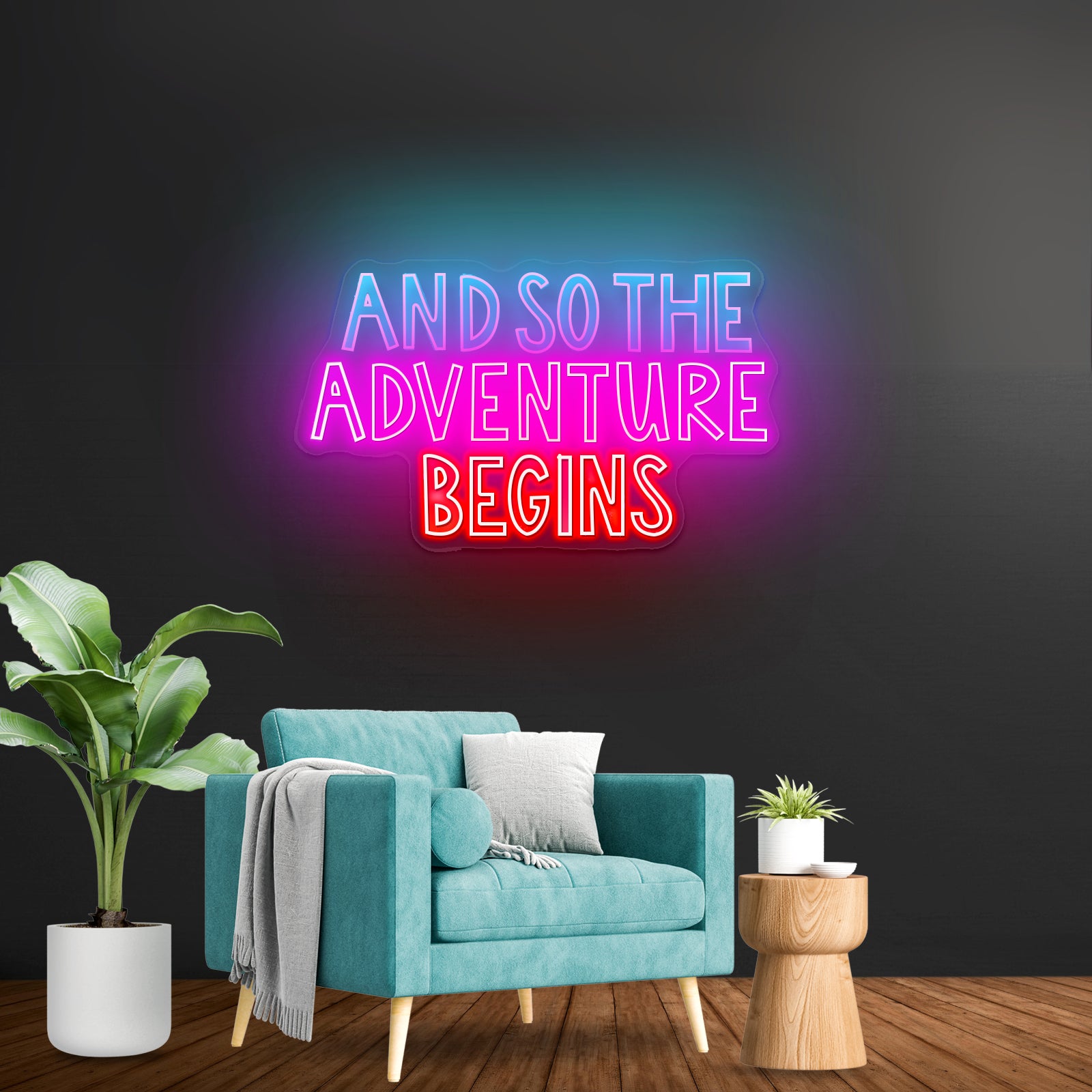So The Adventure Begins Positivity Lettering Neon Signs For Neon Signs For Bedroom