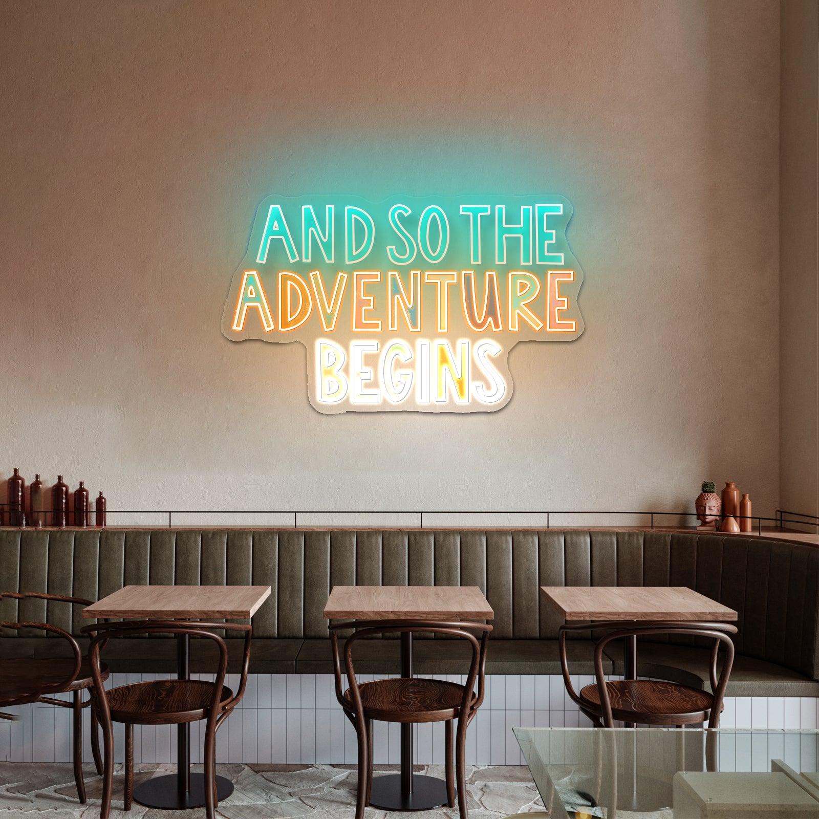 So The Adventure Begins Positivity Lettering Neon Signs For Neon Signs For Bedroom