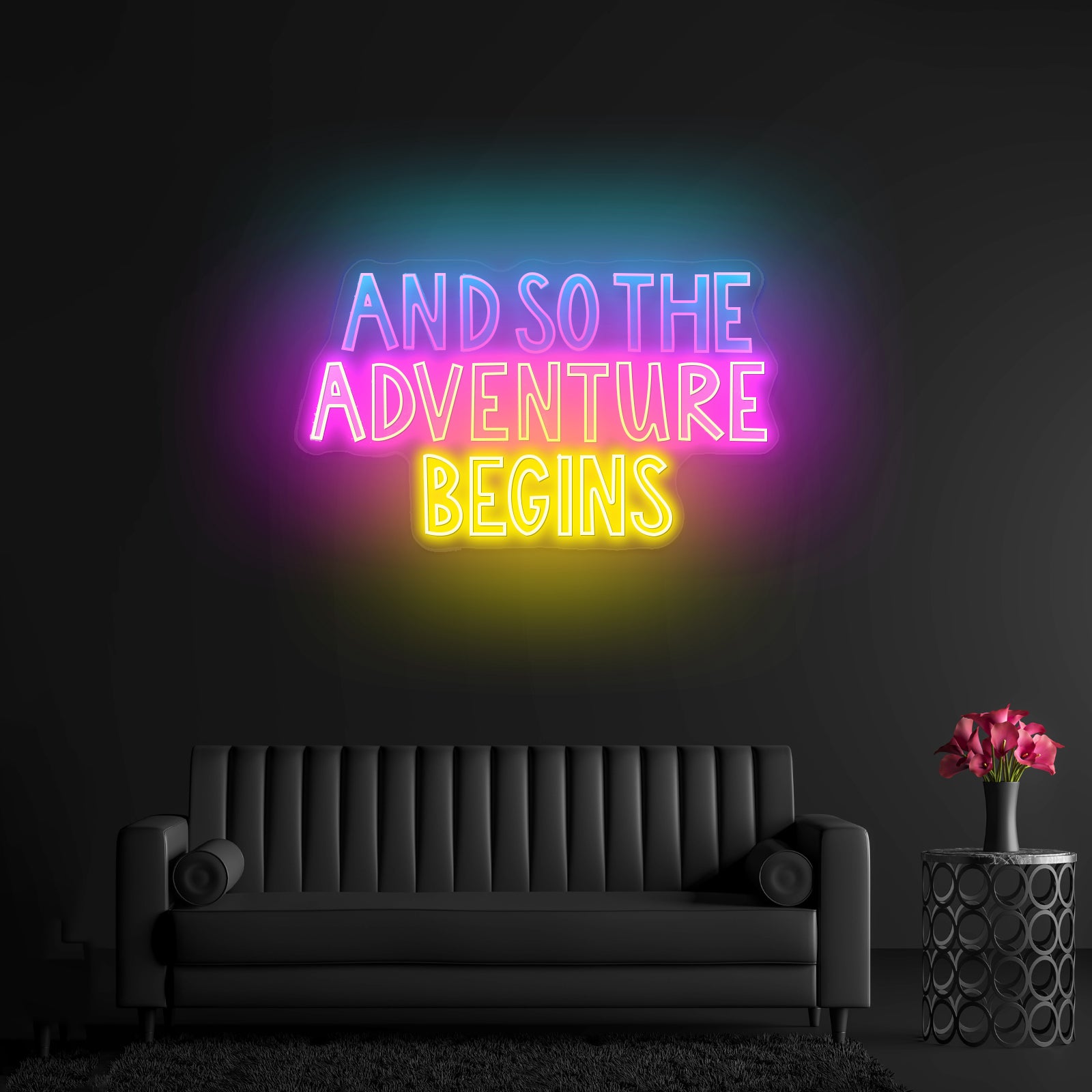 Sock Of Gifts Christmas Led Neon Acrylic Artwork For Sale