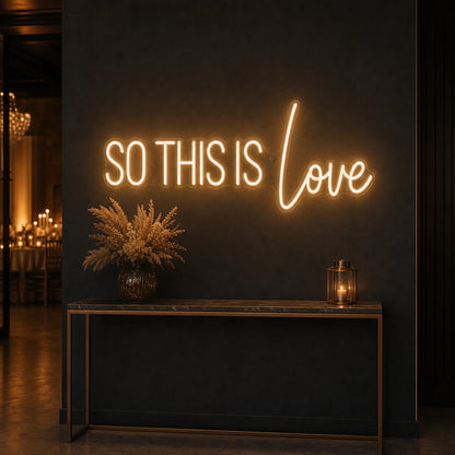 So This Is Love LED Neon Sign Garage Man Cave Neon Sign real lifestyle scene