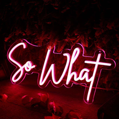 So What Red Led Neon Sign - Shineneon