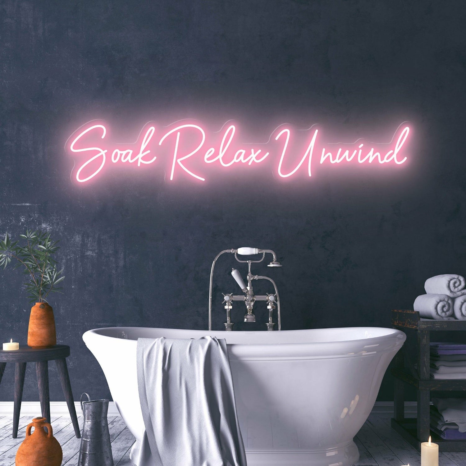 Soak Relax Unwind Create A Spa-Like Atmosphere With Relaxing Neon | Shineneon
