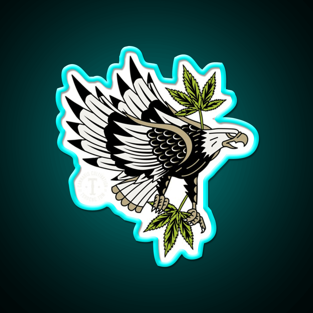 Soar For It Hemp Inspired Green Leaf Led Neon Sign Rgb Color - Shineneon