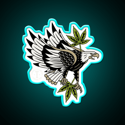 Soar For It Hemp Inspired Green Leaf Led Neon Sign Rgb Color - Shineneon