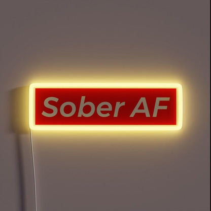 Sober Af Iii Rgb Led Neon Sign - Shineneon