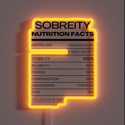 Sober Nutrition Rgb Led Neon Sign - Shineneon