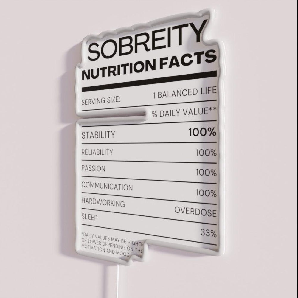 Sober Nutrition Rgb Led Neon Sign - Shineneon