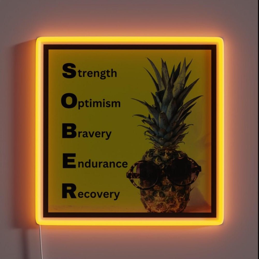 Sober Pineapple Rgb Led Neon Sign - Shineneon