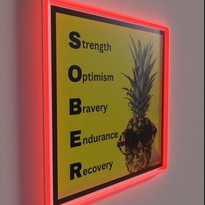 Sober Pineapple Rgb Led Neon Sign - Shineneon