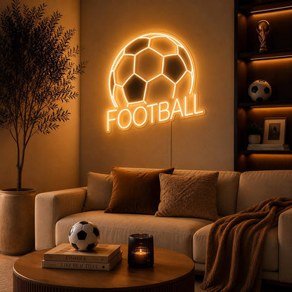 Soccer Ball Football Text LED Neon Sign - Shineneon