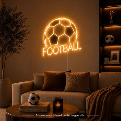 Soccer Ball Football Text LED Neon Sign - Shineneon