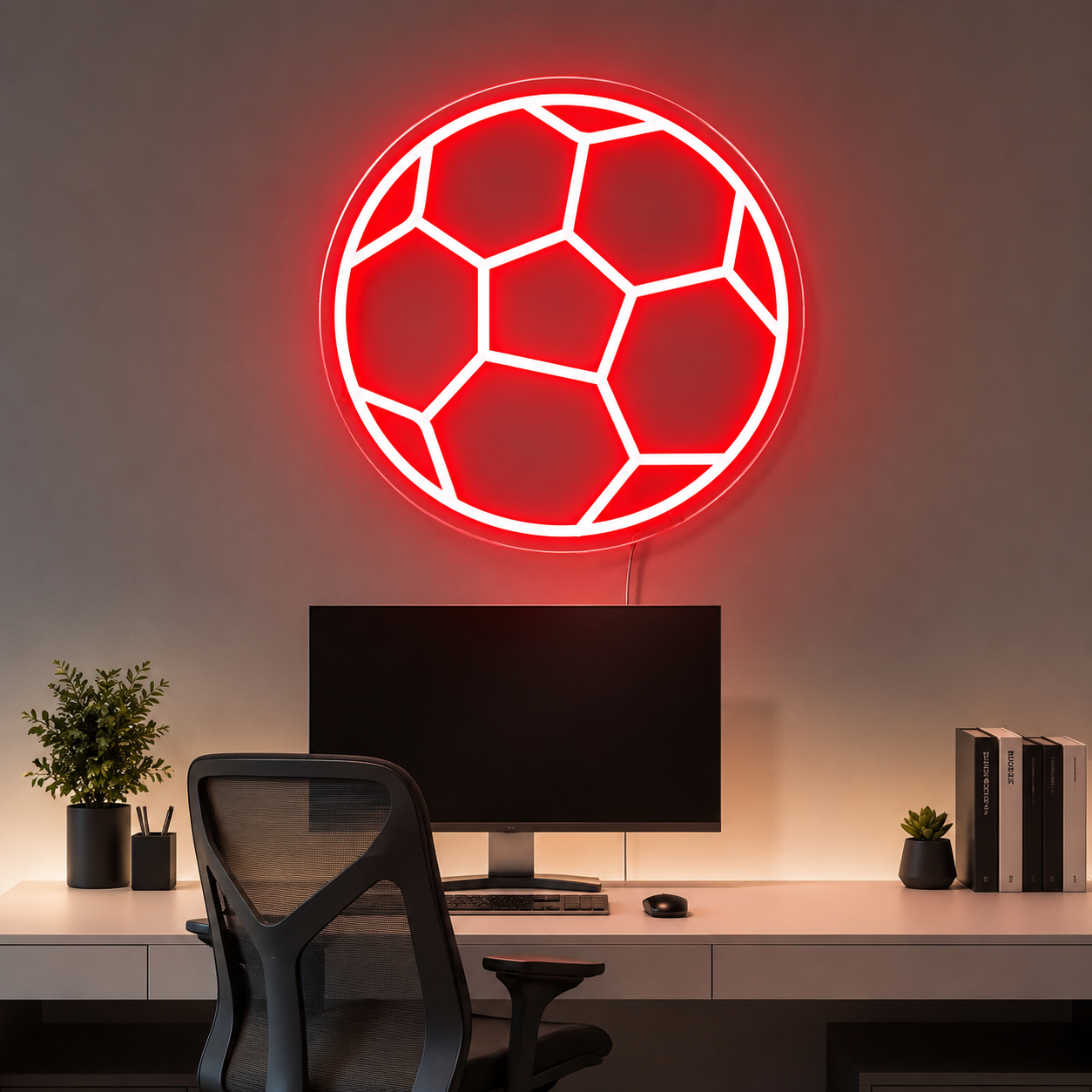 Soccer Ball Kids Room LED Neon Sign main product image