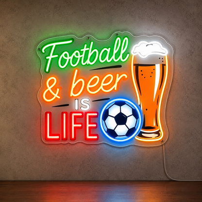 Soccer Ball Locker Room LED Neon Sign main product image